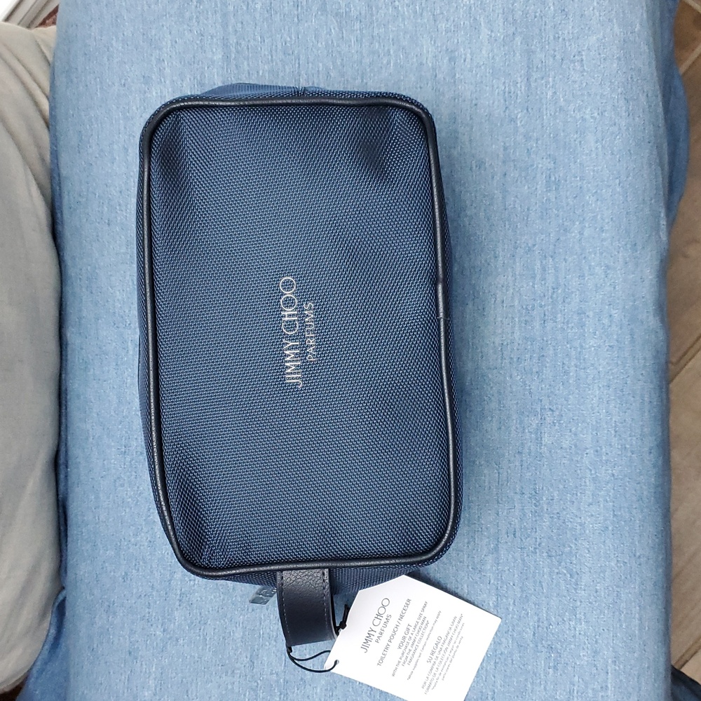 New Jimmy Choo Perfumes Travel Toiletry Bag Navy and Black
